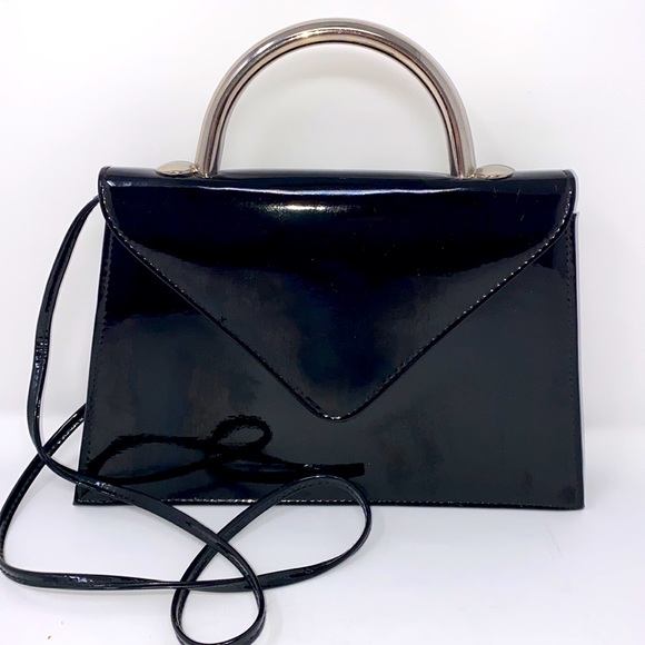 Envelope Silver Handle Shoulder Strap Bag - Picture 5 of 7